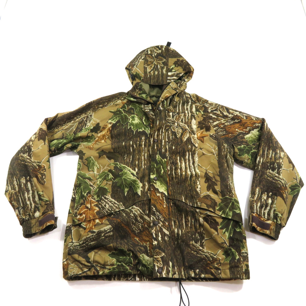 Cabelas WhiteTail Jacket Coat Real Tree Camo-Brown Green Hunting Zip Sz L T